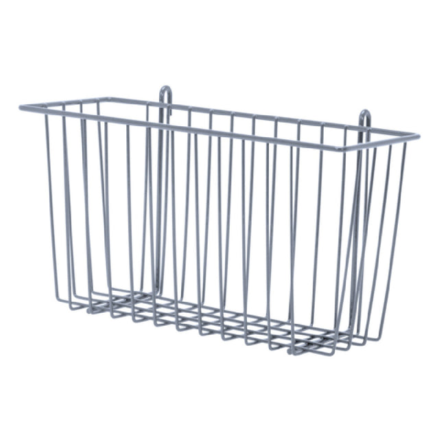 Quantum SG-B1357GY Store Grid Basket 13-3/8"W X 5"D X 7"H Gray Epoxy Antimicrobial Finish