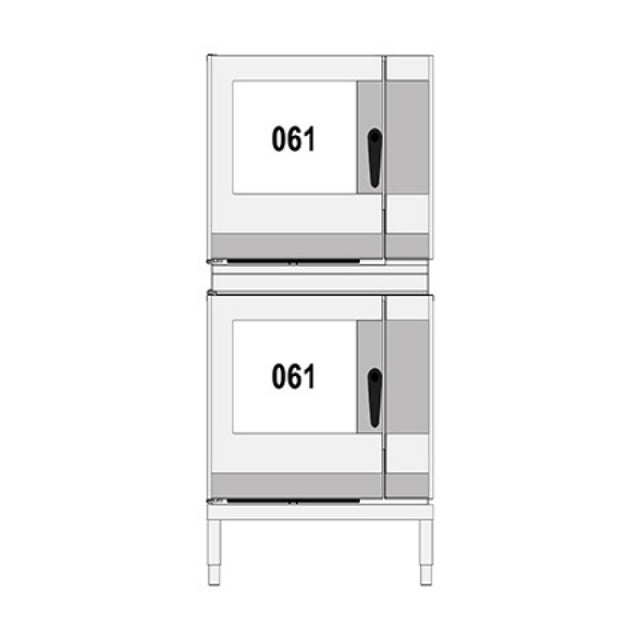 Lainox KCVG061 Stacking Kit 67.7" H Gas Or Electric Compact 6 X 12" X 20" (1/1 GN) Combi Oven On Top