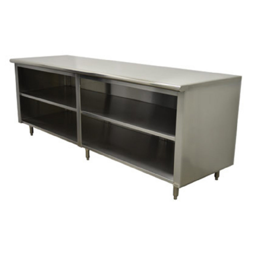 Advance Tabco EEB-SS-309M-X Special Value Economy Work Table 108"W X 30"D Open Front Cabinet Base With Mid-shelf
