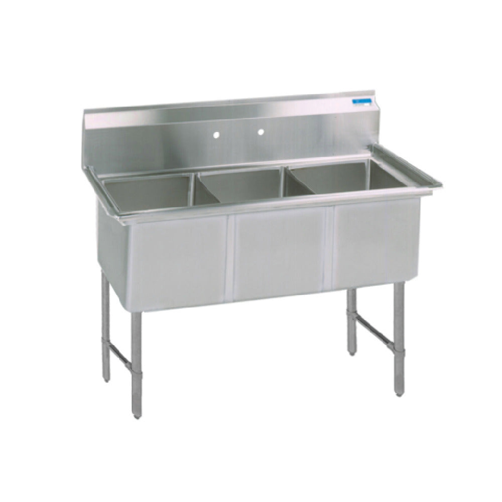 BK Resources BKS6-3-18-14S Sink Three Compartment 59-1/8"W X 23-1/2"D X 44-1/16"H Overall Size