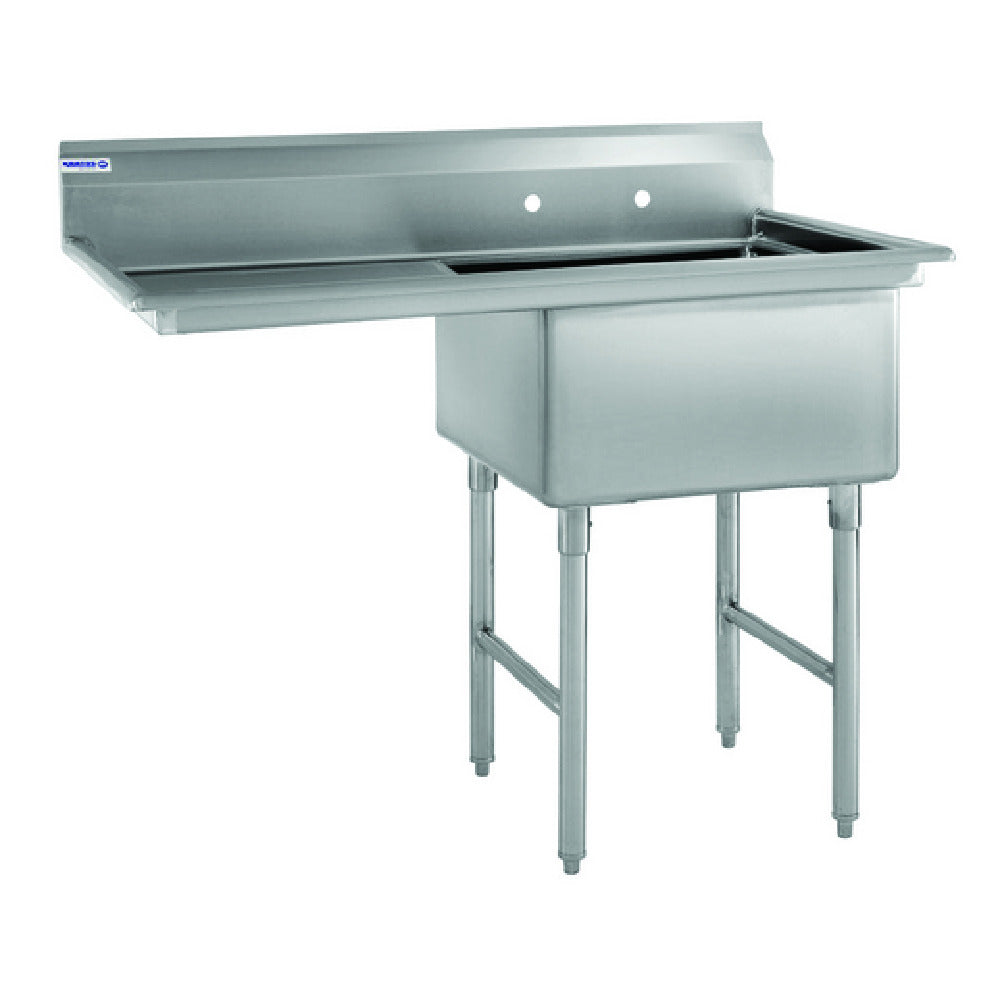 Hubert 94132 - Kratos® Compartment Sink, 23"W X 23"D X 12"H Bowl Size, (1) 24" Drain Board On Left