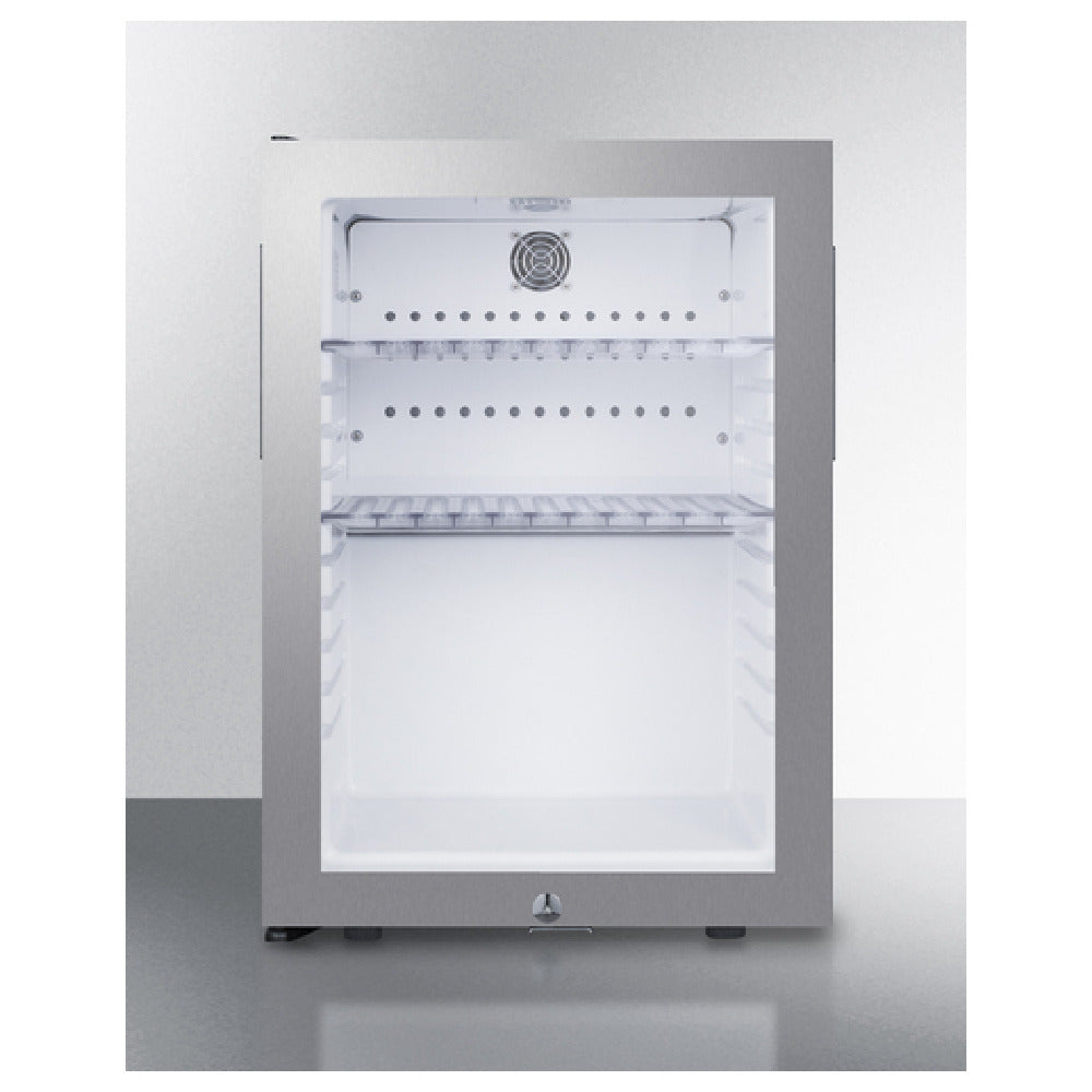 Summit MB27GLSS Compact Minibar 16"W 1.2 Cu.ft. Capacity