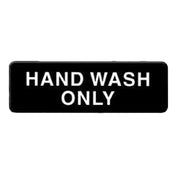 Thunder Group PLIS9333BK Information Symbol Sign 9" X 3" "Hand Wash Only"