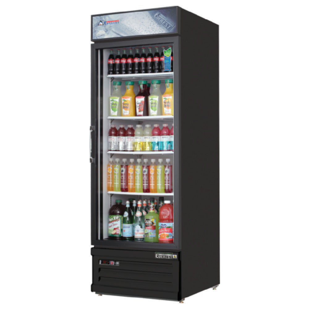 Everest Refrigeration EMGR20B Reach-In Glass Door Merchandiser Refrigerator One-section