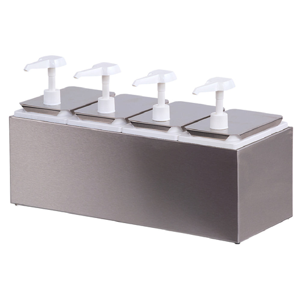 Carlisle 38504 Carlisle Topping Rail Dispenser 19-1/4"L X 7-3/4"W X 12-1/2"H