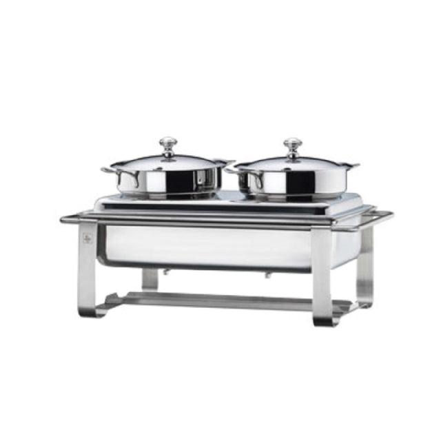 BauscherHepp 57.0059.6040 Soup Station 316 Oz. (9.00 Liter) (2) 158 Oz. Each Insert Pans (4-1/2 Liter Each)