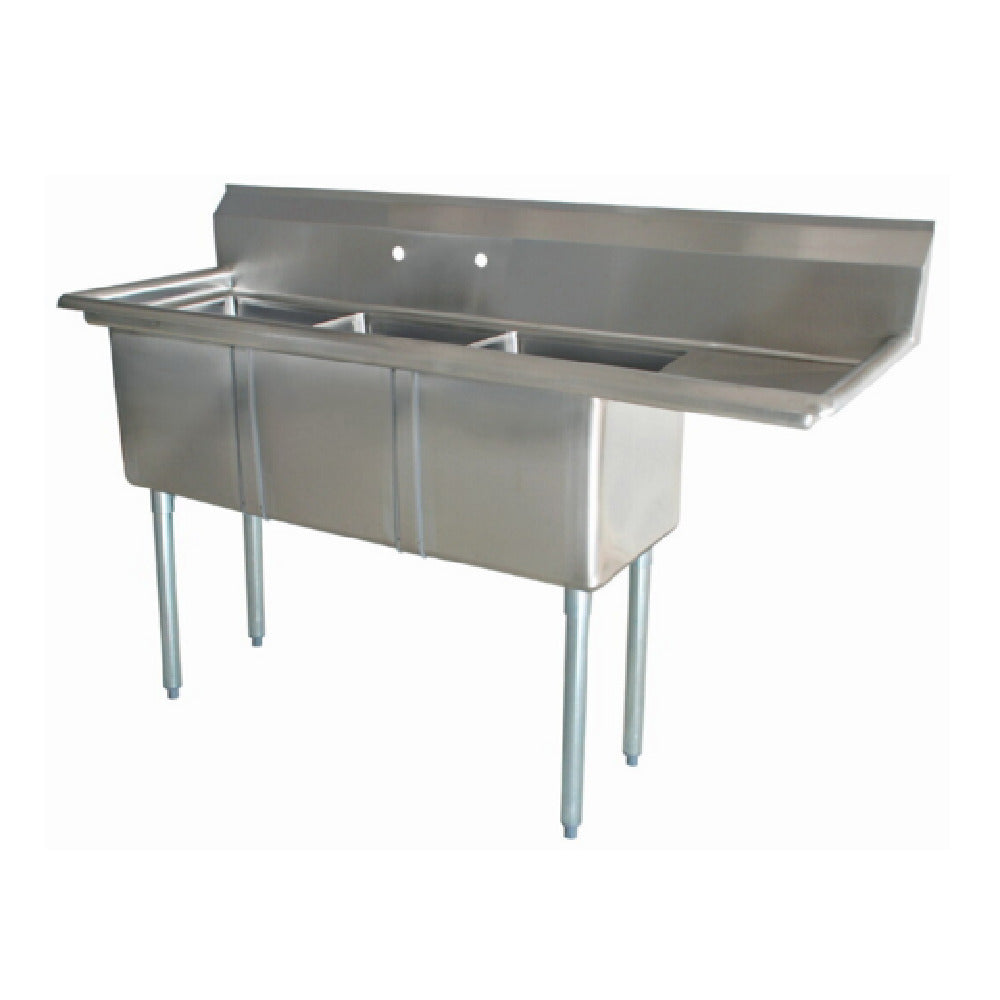 Omcan 25272 (25272) Pot Sink (3) 21" Front To Back X 18" Wide X 14" Deep Bowls