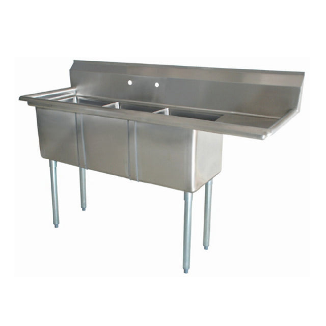 Omcan 25272 (25272) Pot Sink (3) 21" Front To Back X 18" Wide X 14" Deep Bowls