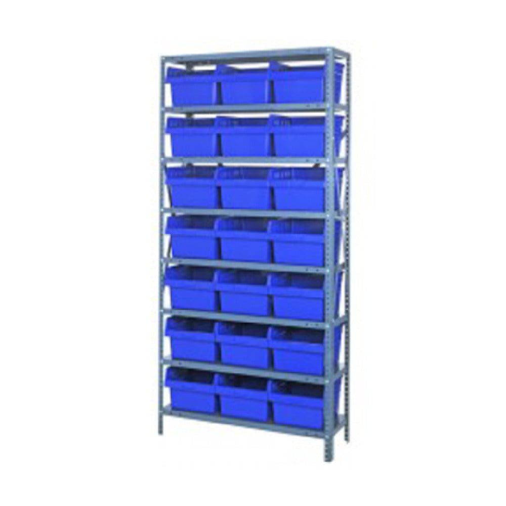 Quantum 1275-SB809_BLUE - Shelving Unit, 12"D X 36"L X 75"H, Heavy Duty