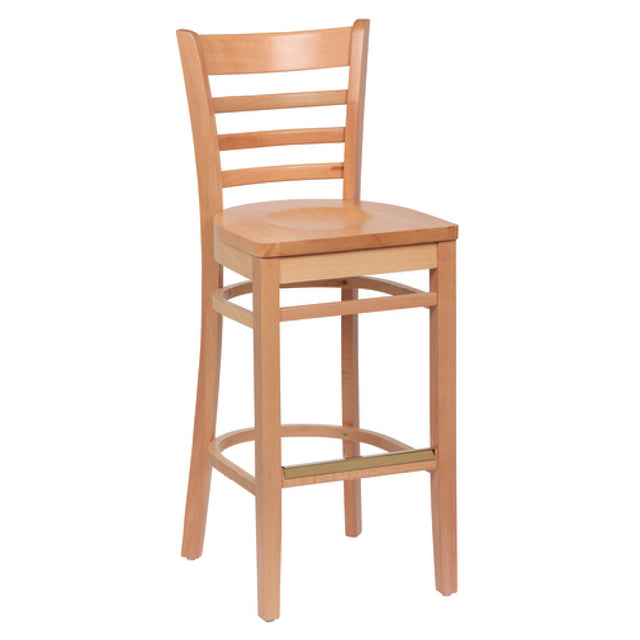 Royal ROY 8002 N - Bar Stool, Ladder Back, 17"L X 16-1/2"W X 43-3/8"H