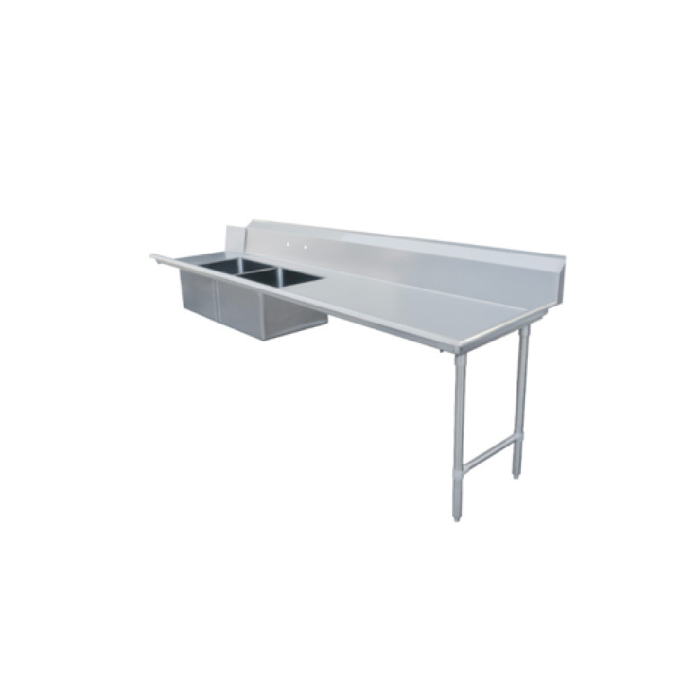 Omcan 48490 (48490) Soiled Dishtable Straight Design 96"W X 30"D X 44"H