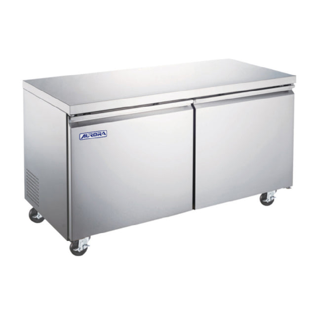 Omcan 59056 (RE-CN-0011E-HC) Under Counter Refrigerator Reach In Two-section