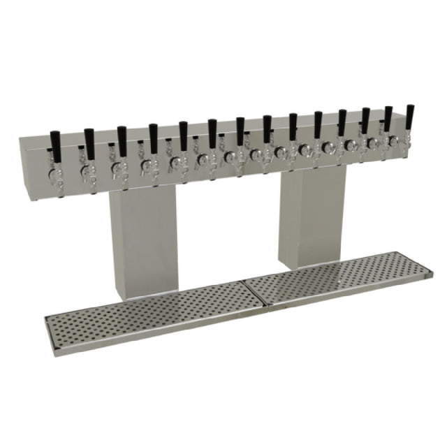 Glastender BRT-14-MFR Bridge Draft Dispensing Tower Countertop (14) Stainless Steel Faucets (handles Not Included)