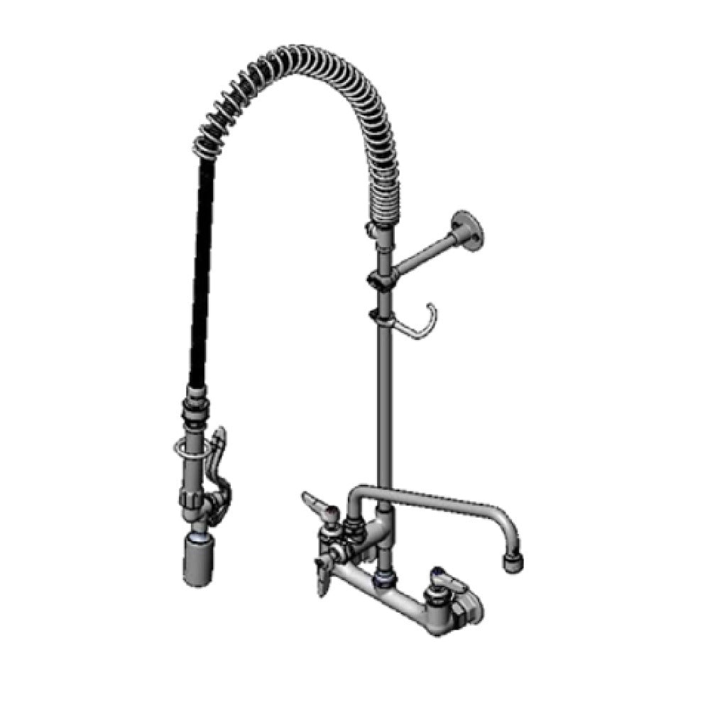 T&S Brass B-0133-12ACBJST Pre-Rinse Unit With Add-on Faucet Splash/wall Mount