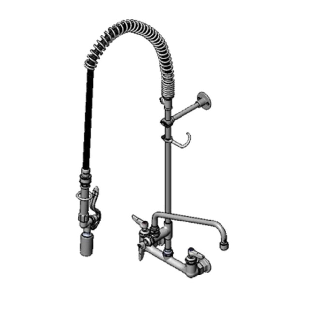 T&S Brass B-0133-12ACBJST Pre-Rinse Unit With Add-on Faucet Splash/wall Mount