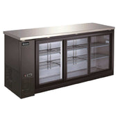 Omcan USA 51062 - (BB-CN-0020-GY) Refrigerated Back Bar Cooler, Reach-in, Three-section
