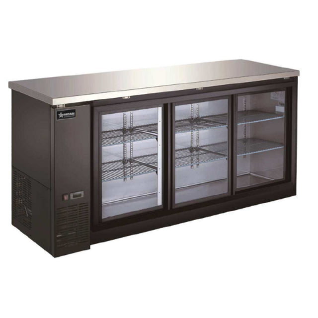 Omcan USA 51062 - (BB-CN-0020-GY) Refrigerated Back Bar Cooler, Reach-in, Three-section