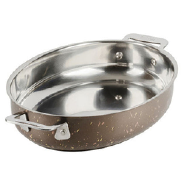 Bon Chef 60002COFFEE HotStone Cucina Au Gratin 2-1/2 Qt. 12" X 9 -1/8" X 2-1/4" H