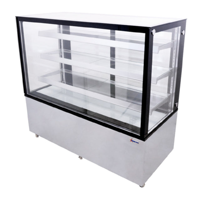 Omcan 44384 (RS-CN-0471-S) Square Glass Refrigerated Display Case Floor Model