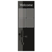 Hubert 76318 - Menu Board, 4-pocket, Floor Stand