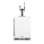 Summit SBC58WHBIADACMTWIN Coffee Kegerator 24" Wide White Finish