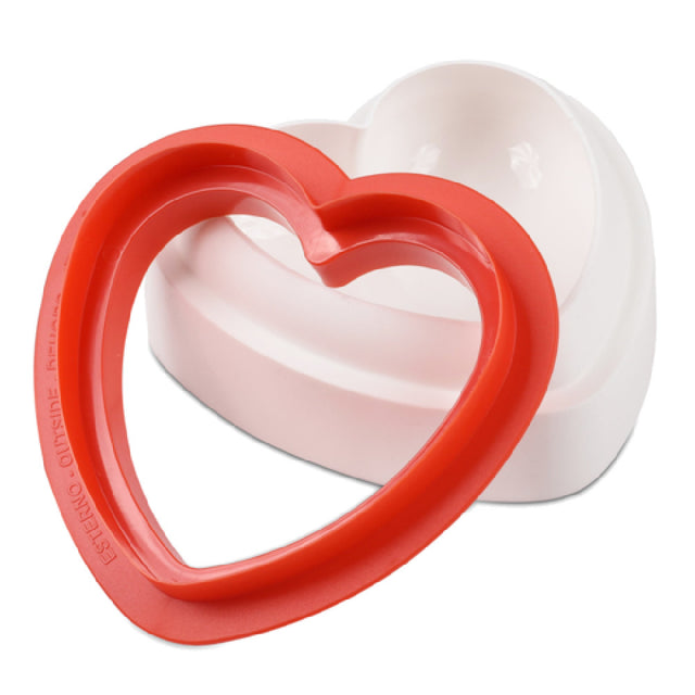 JB Prince M681 K Silikomart Mold 6-11/16"L X 6-7/16"W Ti Amo Heart