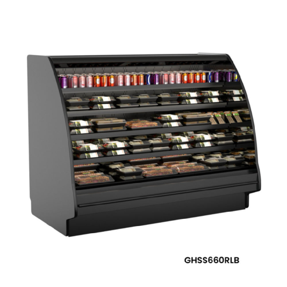 Structural Concepts GHSS1260RLB (CURVED) Fusion® Refrigerated Self-Service Case With Curved Profile