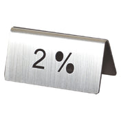 Service Ideas 1C-BF-2PCT-MOD Beverage ID Tent "2%" 1-1/2"H X 3"W