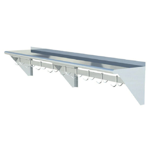 Sapphire Manufacturing SMWP-1572 Overshelf With Pot Rack Wall-mounted 72"W X 15"D