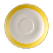 CAC China R-36-Y Rainbow Saucer 4-1/2" Dia. X 3/4"H Round