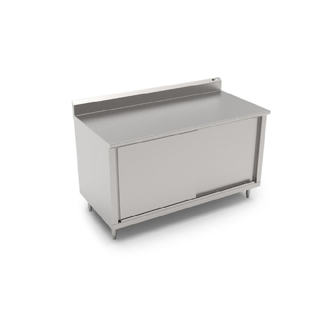 John Boos 4CS4R5-3048-1S Work Table Cabinet Base With Sliding Doors 48"W X 30"D