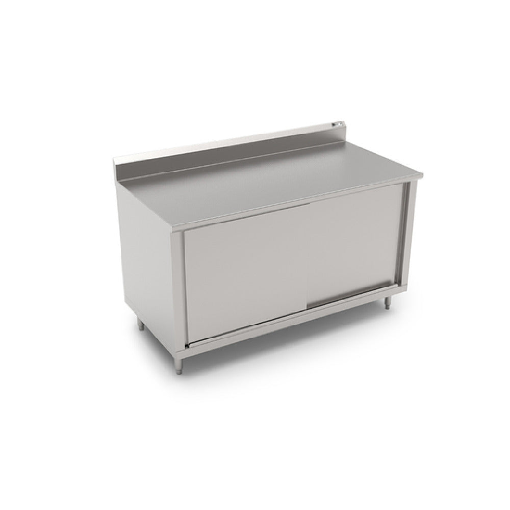 John Boos 4CS6R5-2484 Work Table Cabinet Base With Sliding Doors 84"W X 24"D