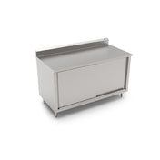John Boos 4CS4R5-3048 Work Table Cabinet Base With Sliding Doors 48"W X 30"D
