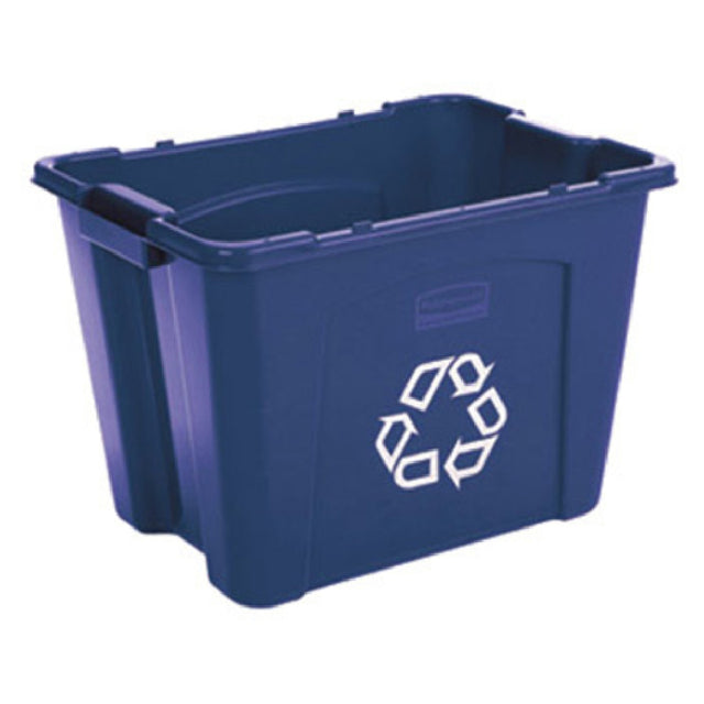 Rubbermaid FG571473BLUE Recycling Box 14 Gallon 20-3/4"L X 16"W X 14-3/4"H