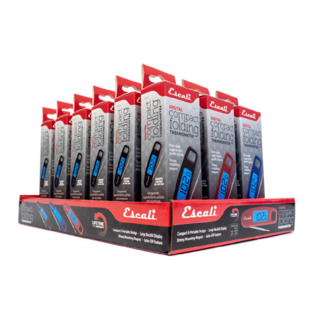 CFS Brands THDGFLDPK18 San Jamar Escali Compact Folding Digital Thermometer 2.3mm Dia.