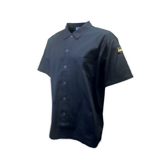 Thunder Group CJ810BK4XL Chef Regalia Snap-Button Short Sleeve Shirts 4x-large