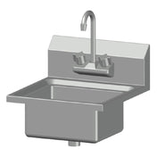 SPG EHS-1 - Universal Stainless Economy Hand Sink, Wall Mounted, 12" Wide X 10" Front-to-back X 6" Deep
