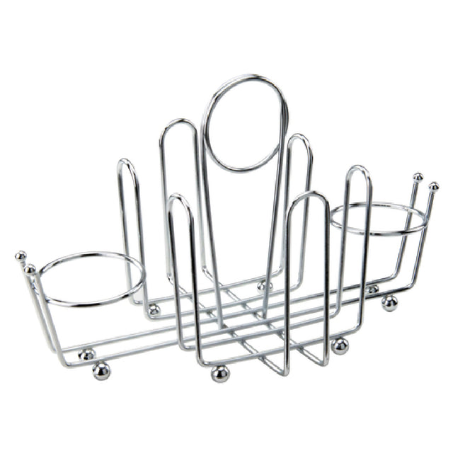 Winco WH-1 Condiment Holder Chrome Plated Wire With Ball Feet And Center Clip