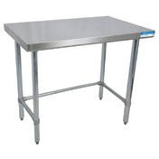 BK Resources CVTOB-3630 Work Table 36"W X 30"D X 34-3/4"H Overall Size 16/304 Stainless Steel Flat Top