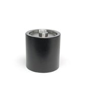 FOH RIB027BKL21 3.5qt Round London Ice Bucket Black With Matte Black Lid Includes One RIB017BKL21-BTM 3.5qt Round London Ice Bucket Base Black