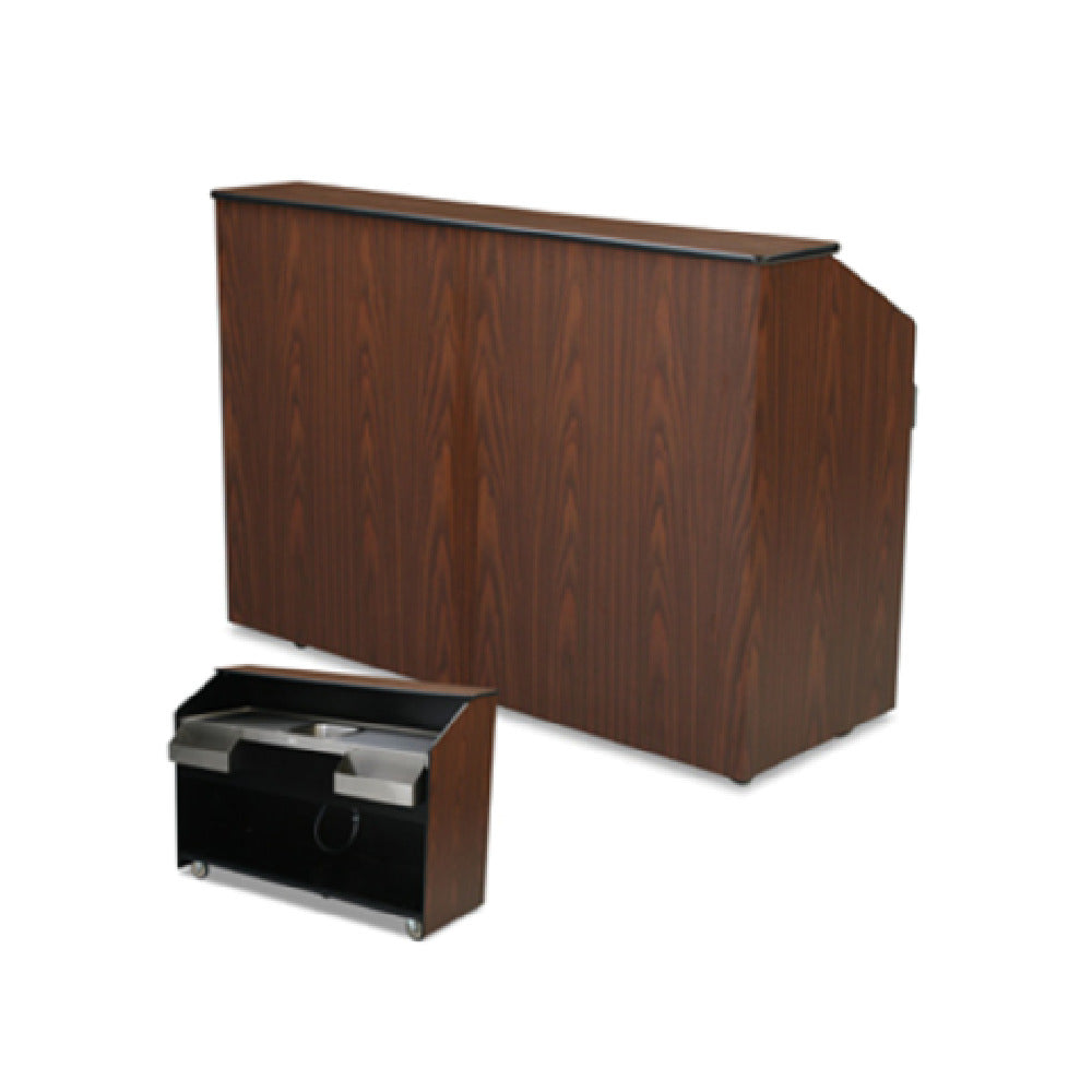 Forbes Industries 4847-6 Mobile Bar 26"W X 74"L X 48-1/2"H High Pressure Laminate Body & Countertop