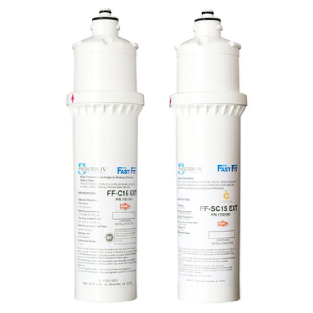 Terry H2O Solutions FF-SC15 EXT Systems IV® Retrofit Cartridges (1) Filter Carbon Based Filtration With Citryne® Scale Elimination For ALL Everpure® Head Units