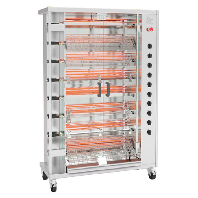 Rotisol FF1175-8G-SS_LP FauxFlame™ Rotisserie Oven Gas Floor Model