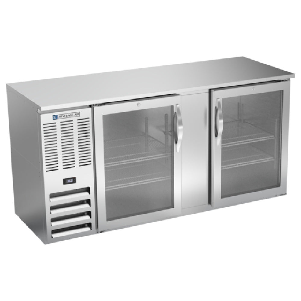 Beverage Air BBN68HC-FG-S - Refrigerated Food Rated Back Bar Storage Cabinet, Two-section