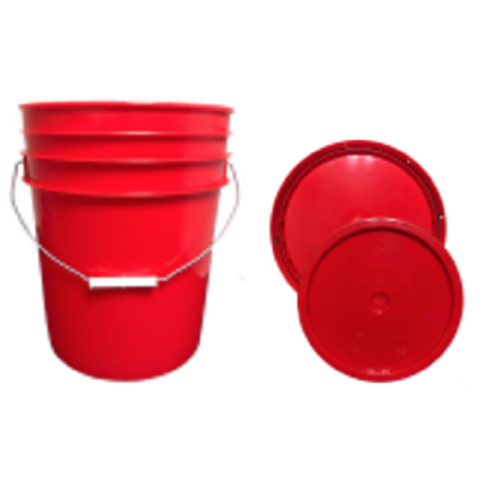Buccaneer Container Corp 2005640030 (Buccaneer) Bucket With Red Lid (5) Gallon (custom Printed) (5 Each Per Case)