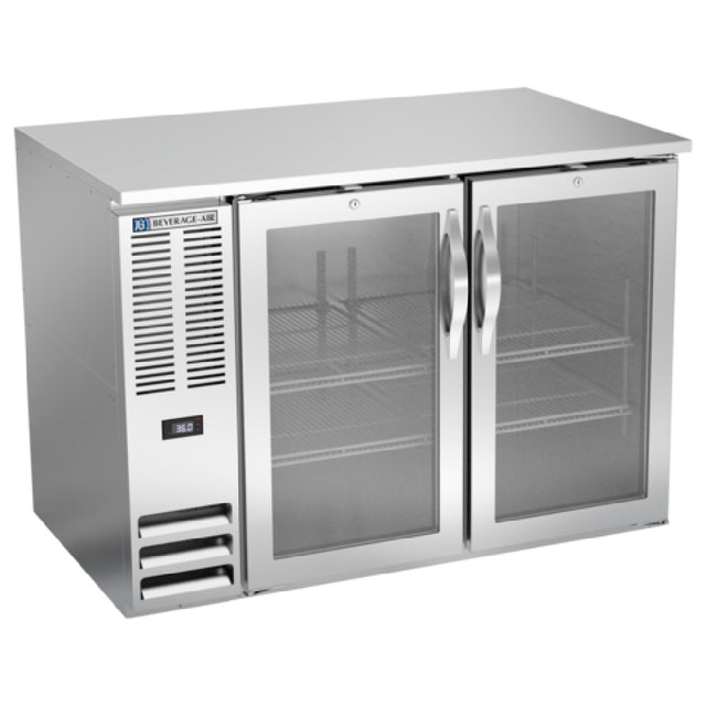 Beverage Air BB48HC-G-S - Refrigerated Back Bar Storage Cabinet, Two-section, 48"W X 30-3/8"D X 34"H