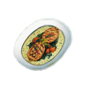Bon Chef 2002DUSTYR Serving Platter 11-3/4" X 14-3/4" Aluminum With Ceramic-look Coating