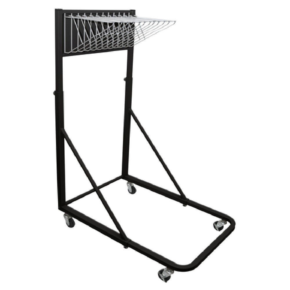 Alpine Industries ADI613-BLK Vertical File Rolling Stand For Blueprints Top Basket
