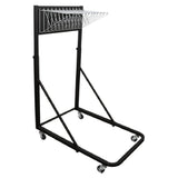 Alpine Industries ADI613-BLK Vertical File Rolling Stand For Blueprints Top Basket