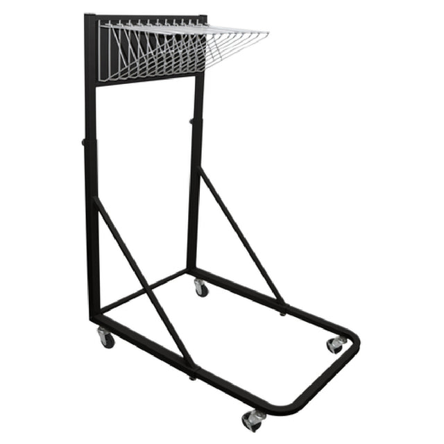 Alpine Industries ADI613-BLK Vertical File Rolling Stand For Blueprints Top Basket
